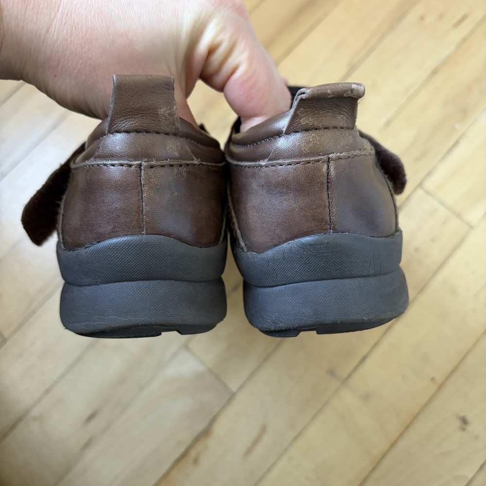 Earth Shoes Womens Sz 6.5 B Angelica Mary Jane Flats Brown Leather Hook And Loop - Picture 4 of 9